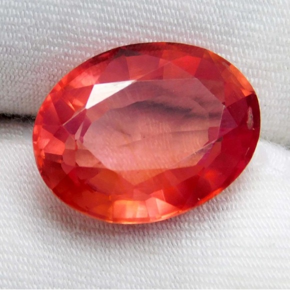 Certified Gemstone 8.85CT Natural Orange Spinel in 925 Sterling Silver Ring Sz 7 - Picture 9 of 11
